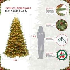 Pre-Lit Christmas Trees*The Holiday Aisle 7' 6