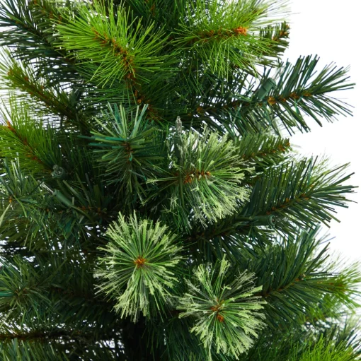 Pre-Lit Christmas Trees*The Holiday Aisle 4' 6" H Green Realistic Artificial Pine Cashmere Christmas Tree With 100 Led Lights