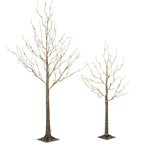 Pre-Lit Christmas Trees*Greyleigh 5' 6" H Slender Brown Pine Christmas Tree With 88 Led Lights