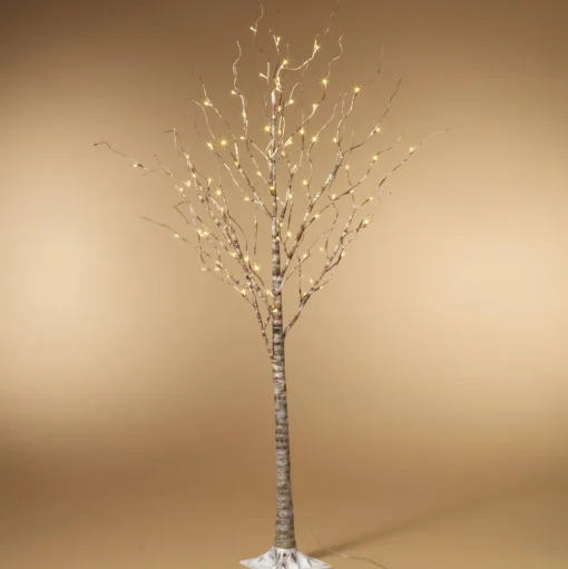 Pre-Lit Christmas Trees*Greyleigh 5' 6" H Slender Brown Pine Christmas Tree With 88 Led Lights