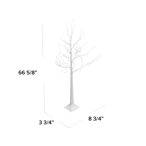Pre-Lit Christmas Trees*Greyleigh 5' 6" H Slender Brown Pine Christmas Tree With 88 Led Lights