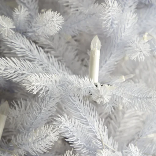 Pre-Lit Christmas Trees*The Holiday Aisle 7' 6" H White Realistic Artificial Fir Cashmere Christmas Tree With 964 Led Lights