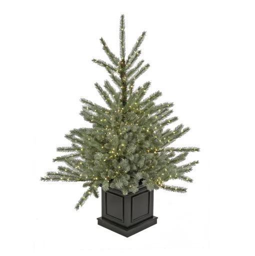 Pre-Lit Christmas Trees*The Holiday Aisle 4' Blue Pe Spruce Christmas Tree With 780 Lights