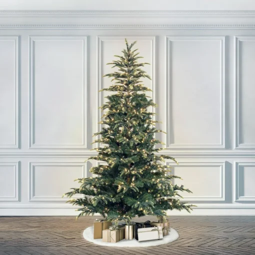 Pre-Lit Christmas Trees*The Holiday Aisle 6.5 Foot Dans Mountain Fir Prelit Full Christmas Tree
