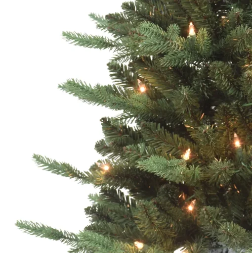 Pre-Lit Christmas Trees*The Holiday Aisle 7.5 Ft Pe/Pvc Potted Tree, 1534 Tips, 450 Ul Clear Incandescent Lights