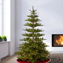Pre-Lit Christmas Trees*Sand & Stable 7.5' Green Fir Artificial Christmas Tree With 450 Clear/White Lights