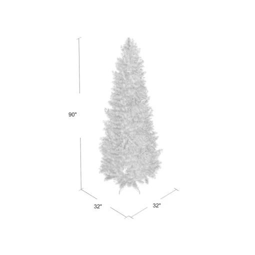 Pre-Lit Christmas Trees*Mercury Row 90' Green Fir Artificial Christmas Tree With 350 Color + Clear Lights