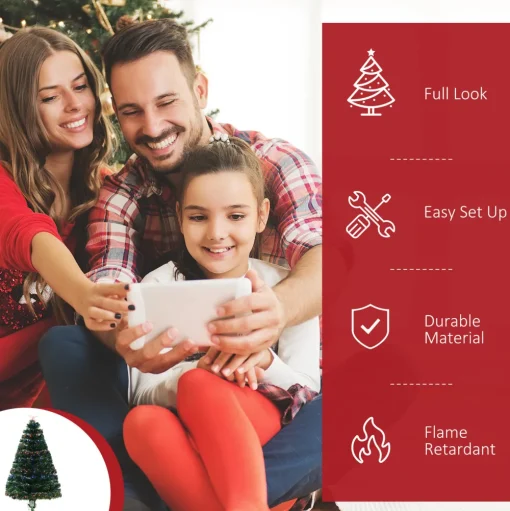 Pre-Lit Christmas Trees*The Holiday Aisle 4' Green Fir Artificial Christmas Tree With 130 Multi-Colored Lights