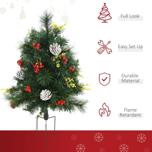 Pre-Lit Christmas Trees*The Holiday Aisle 2' Green Pine Artificial Christmas Tree With 24 Clear & White Lights