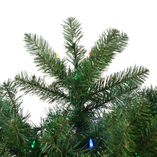 Pre-Lit Christmas Trees*The Holiday Aisle 4.5' Green Pine Artificial Christmas Tree With Led Mini Lights