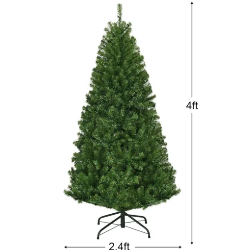 Pre-Lit Christmas Trees*The Holiday Aisle 4' Green Pine Artificial Christmas Tree With 100 Multi-Color Lights