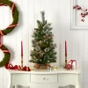 Pre-Lit Christmas Trees*Charlton Home 36" Green Pine Artificial Christmas Tree
