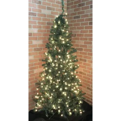 Pre-Lit Christmas Trees*Santa's Workshop 6.5' Green Pine Artificial Christmas Tree With 250 Clear/White Lights