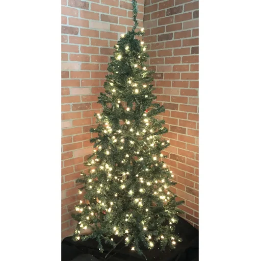 Pre-Lit Christmas Trees*Santa's Workshop 6.5' Green Pine Artificial Christmas Tree With 250 Clear/White Lights