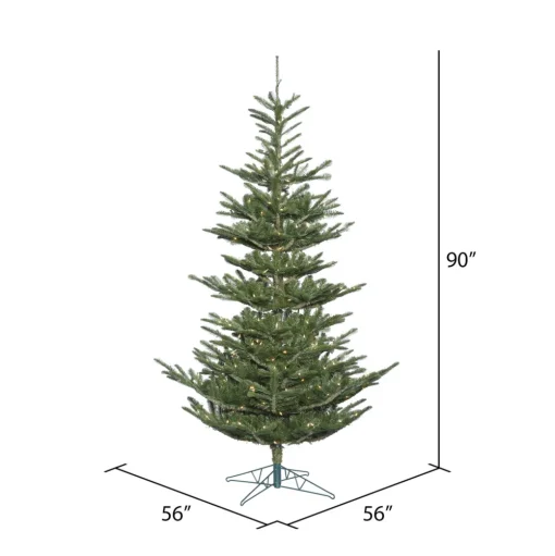Pre-Lit Christmas Trees*The Holiday Aisle 7.5' Green Spruce Artificial Christmas Tree With 400 Clear Lights With Stand