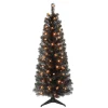 Pre-Lit Christmas Trees*The Holiday Aisle 54" H Black Fir Christmas Tree With 70 Lights