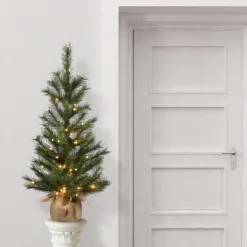 Pre-Lit Christmas Trees*The Holiday Aisle 3' H Green Pine Artificial Christmas Tree With 50 Led Lights