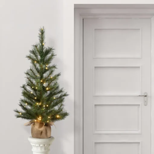 Pre-Lit Christmas Trees*The Holiday Aisle 3' H Green Pine Artificial Christmas Tree With 50 Led Lights