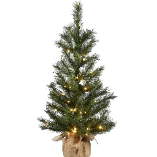 Pre-Lit Christmas Trees*The Holiday Aisle 3' H Green Pine Artificial Christmas Tree With 50 Led Lights