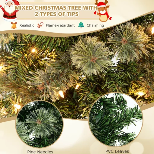 Pre-Lit Christmas Trees*The Holiday Aisle 84" H Green Pine Christmas Tree With 150 Led Lights