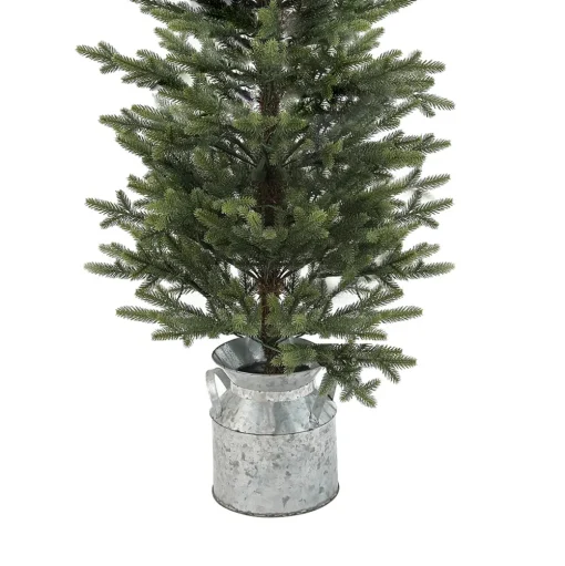 Pre-Lit Christmas Trees*Andover Mills 4'4" H Slender Green Realistic Artificial Fir Christmas Tree With 100 Led Lights