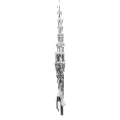 Pre-Lit Christmas Trees*The Holiday Aisle 5' H Slender Silver Cedar Christmas Tree With 180 Led Lights