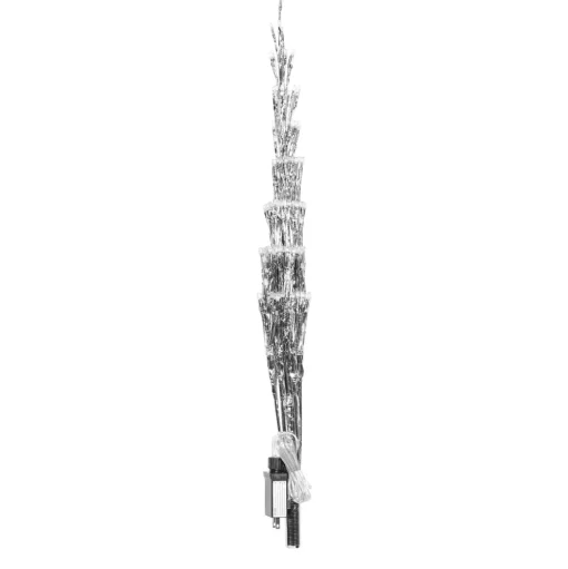 Pre-Lit Christmas Trees*The Holiday Aisle 5' H Slender Silver Cedar Christmas Tree With 180 Led Lights