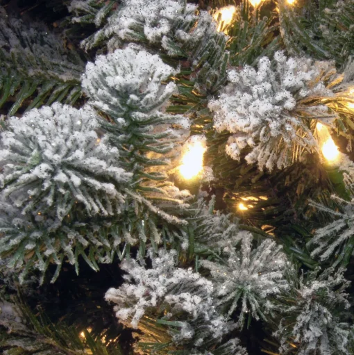 Pre-Lit Christmas Trees*The Holiday Aisle 2' H Spruce Flocked/Frosted Christmas Tree With 15 Led Lights