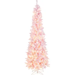 Pre-Lit Christmas Trees*The Holiday Aisle 90'' H White Artificial Hinged Christmas Tree With 450 Lights