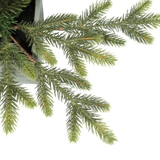 Pre-Lit Christmas Trees*Haute Decor 30 Inch Prelit Fraser Fir Potted Tree In Wooden Pot