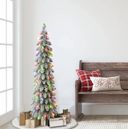 Pre-Lit Christmas Trees*The Holiday Aisle 4' Lighted Artificial Pine Christmas Tree - Stand Included