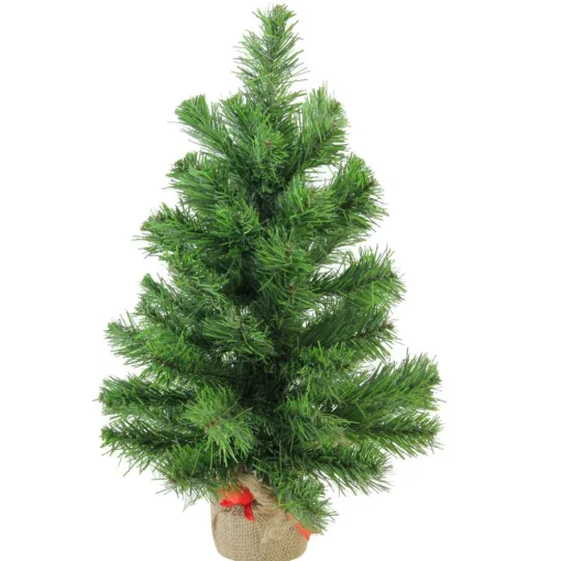 Pre-Lit Christmas Trees*Northlight Seasonal 18" Mini Pine Medium Artificial Christmas Tree In Burlap Base Unlit