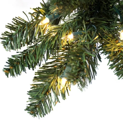 Pre-Lit Christmas Trees*Andover Mills 7' Slender Green Realistic Artificial Douglas Fir Christmas Tree With 300 Clear Lights