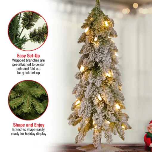 Pre-Lit Christmas Trees*Sand & Stable 24" White Christmas Tree With 50 Clear Lights
