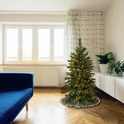 Pre-Lit Christmas Trees*The Holiday Aisle Adrihana Slender Green Christmas Tree Realistic Artificial Fir Cashmere Christmas Tree