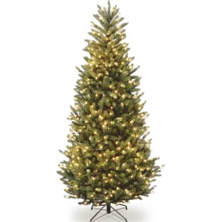 Pre-Lit Christmas Trees*Red Barrel Studio Baldrik Green Artificial Christmas Tree With 600 Clear/White Lights