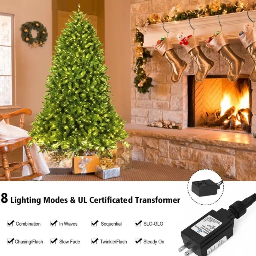 Pre-Lit Christmas Trees*The Holiday Aisle Extra Full Green Realistic Artificial Fir Christmas Tree With 650 Led Lights