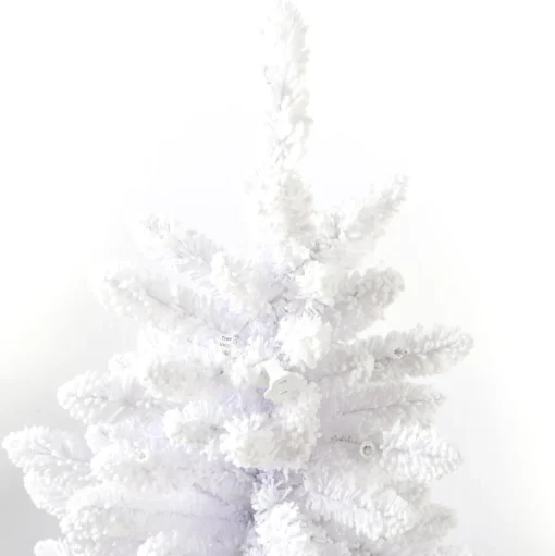Pre-Lit Christmas Trees*Martha Stewart Flocked White Spruce Artificial Christmas Tree With Clear/White Lights