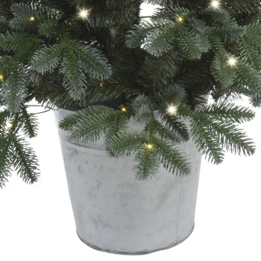 Pre-Lit Christmas Trees*Sand & Stable Frankie 35.4" Realistic Green Artificial Spruce Christmas Tree With 100 Lights