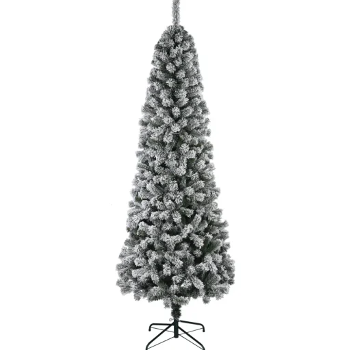 Pre-Lit Christmas Trees*The Holiday Aisle 7Ft Prelit Flocked Tree With Dual Lights