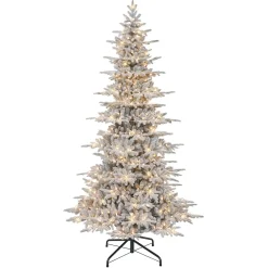 Pre-Lit Christmas Trees*The Holiday Aisle Gervon 9' H Slender Green Realistic Artificial Fir Christmas Tree With 550 Lights