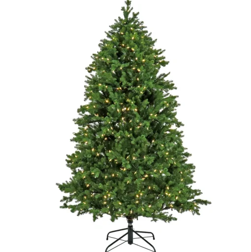 Pre-Lit Christmas Trees*The Holiday Aisle Green Realistic Artificial Pine Christmas Tree With Dual Color Led Lights