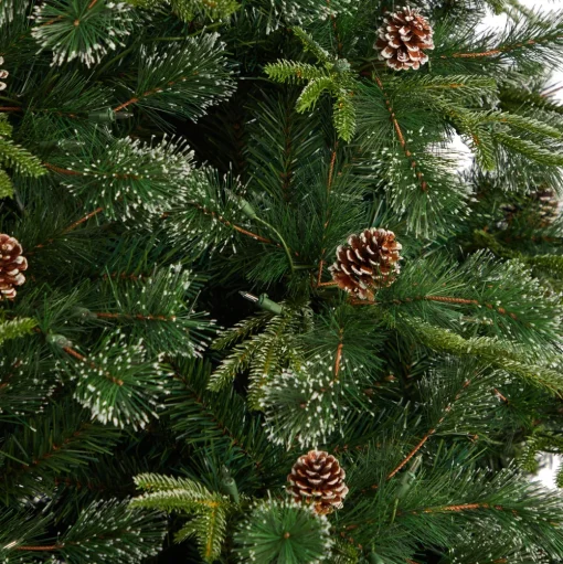Pre-Lit Christmas Trees*The Holiday Aisle Green Realistic Artificial Pine Cashmere Christmas Tree With 900 Led Lights And Pinecones