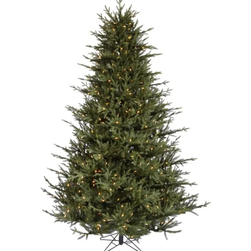 Pre-Lit Christmas Trees*The Holiday Aisle Itasca Frasier 7.5' Green Fir Trees Artificial Christmas Tree With 750 Led Clear/White Lights With Stand