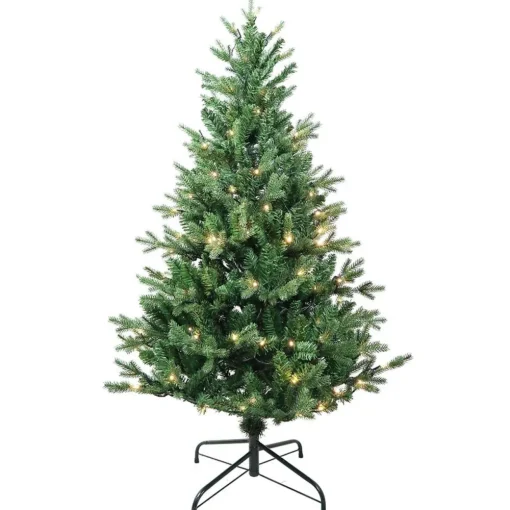 Pre-Lit Christmas Trees*Kurt Adler Jackson Green Pine Artificial Christmas Tree With 160 White Lights