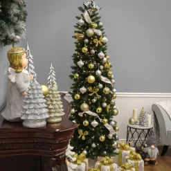 Pre-Lit Christmas Trees*Darby Home Co Kingswood Fir 90'' Lighted Artificial Fir Christmas Tree - Stand Included