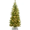 Pre-Lit Christmas Trees*Mercury Row Kingswood Fir Green Artificial Christmas Tree With Clear/White Lights