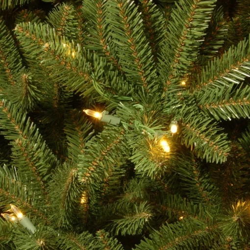 Pre-Lit Christmas Trees*Red Barrel Studio Natural Fraser Fir Lighted Artificial Fraser Fir Christmas Tree - Stand Included
