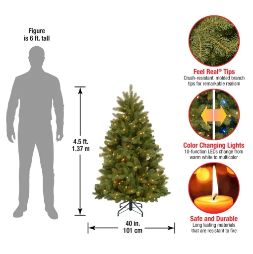 Pre-Lit Christmas Trees*Red Barrel Studio Newberry Spruce Lighted Faux Spruce Christmas Tree