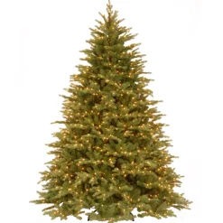 Pre-Lit Christmas Trees*The Holiday Aisle Nordic Spruce 6.5' Green Spruce Artificial Christmas Tree With Clear/White Lights